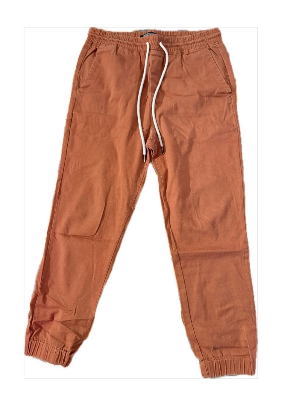 ELWOOD - Men's Drawstring Jogger Pants in Rust Brown